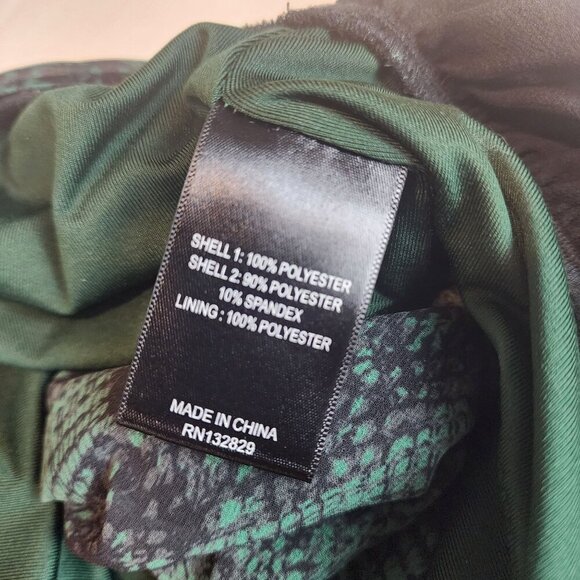 Michael Costello x Revolve Gian Bodysuit sz S green snake reptile print - Picture 6 of 11